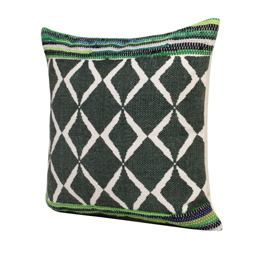 HomeRoots Set of Four 20" Gray and Ash Gray Diamond Cotton Throw Pillows for Stylish Home Décor & Comfort 714243