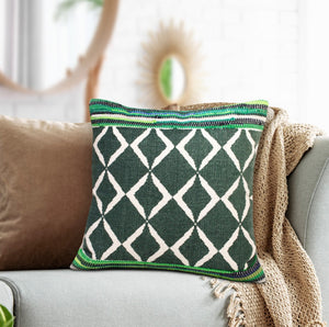 HomeRoots Set of Four 20" Gray and Ash Gray Diamond Cotton Throw Pillows for Stylish Home Décor & Comfort 714243