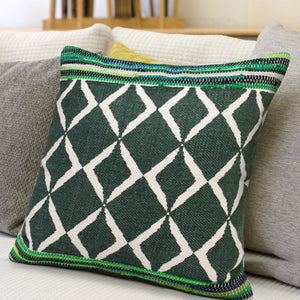 HomeRoots Set of Four 20" Gray and Ash Gray Diamond Cotton Throw Pillows for Stylish Home Décor & Comfort 714243