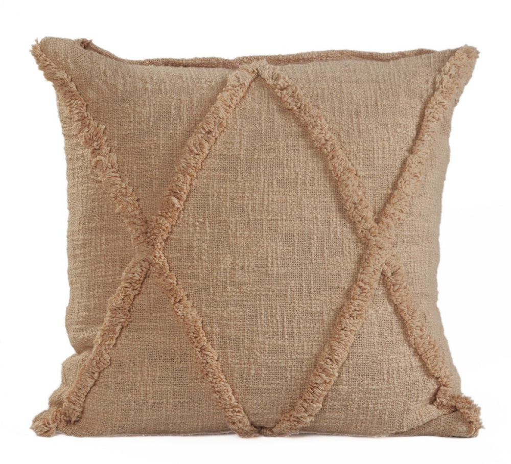 HomeRoots Set of Four 18" Blue and Green Diamond Cotton Throw Pillows for Cozy Home Decor and Comfort 714246