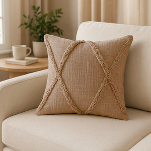 HomeRoots Set of Four 18" Blue and Green Diamond Cotton Throw Pillows for Cozy Home Decor and Comfort 714246