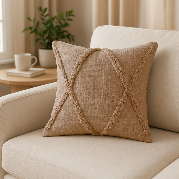 HomeRoots Set of Four 18" Blue and Green Diamond Cotton Throw Pillows for Cozy Home Decor and Comfort 714246