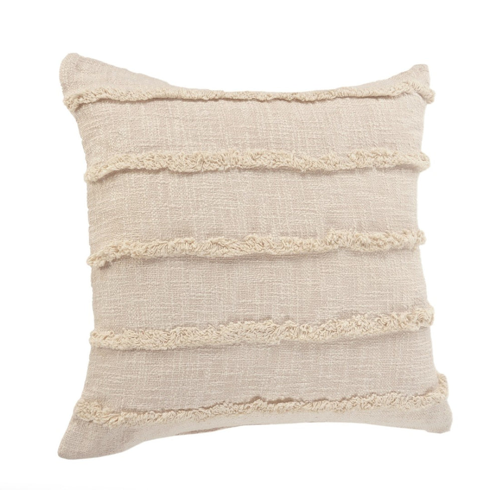 HomeRoots Set of Four 20" Gray and Ash Gray Striped Cotton Throw Pillows for Cozy Home Decor and Comfort 714248