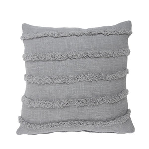 HomeRoots Set of Four 20" Blue and Dark Blue Striped Cotton Throw Pillows for Stylish Home Décor Enhancement 714249