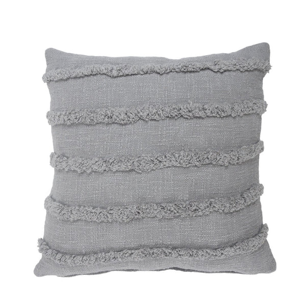HomeRoots Set of Four 20" Blue and Dark Blue Striped Cotton Throw Pillows for Stylish Home Décor Enhancement 714249
