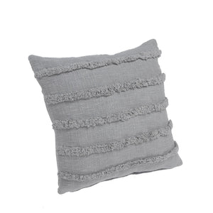 HomeRoots Set of Four 20" Blue and Dark Blue Striped Cotton Throw Pillows for Stylish Home Décor Enhancement 714249