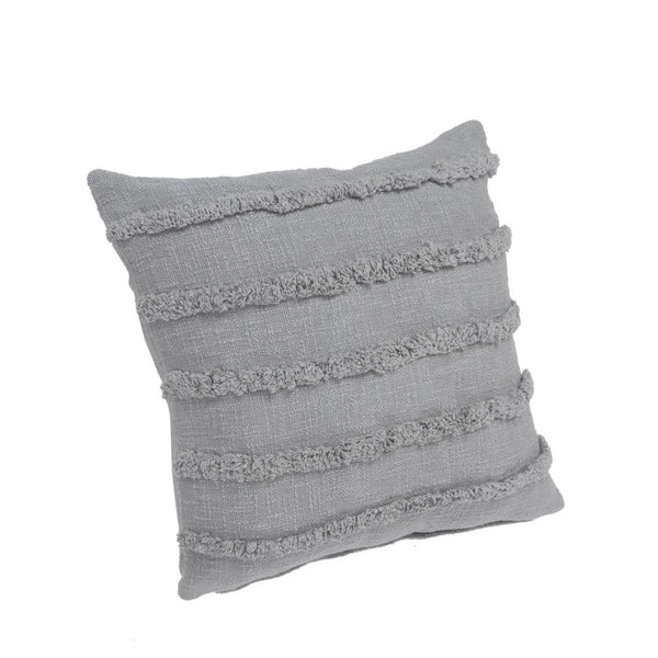 HomeRoots Set of Four 20" Blue and Dark Blue Striped Cotton Throw Pillows for Stylish Home Décor Enhancement 714249