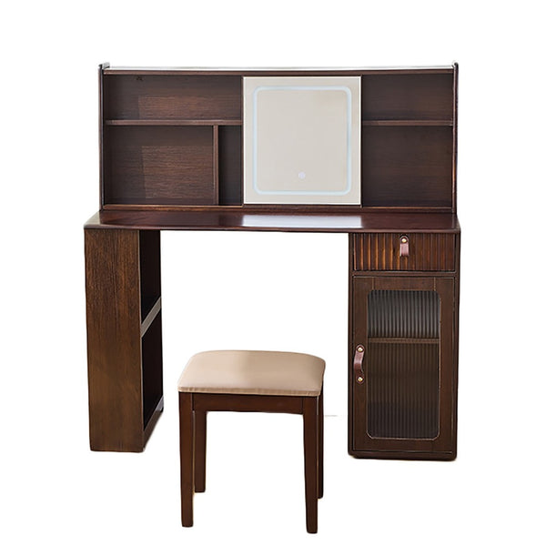 HomeRoots 32" Modern White Wood Dresser with Integrated Lighting, 5 Drawers, and Versatile Top Surface for Storage 714253