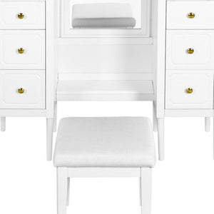 HomeRoots 39" Silver Wood Two Drawer Dresser - Modern Storage Solution with Mirror for Stylish Bedrooms & More 714260