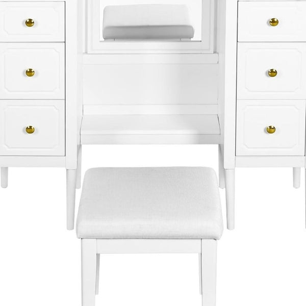 HomeRoots 39" Silver Wood Two Drawer Dresser - Modern Storage Solution with Mirror for Stylish Bedrooms & More 714260