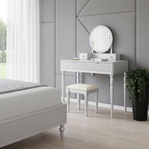 HomeRoots 24" White Wood Lighted Two Drawer Dresser - Stylish, Space-Saving Storage Solution for Any Room 714261