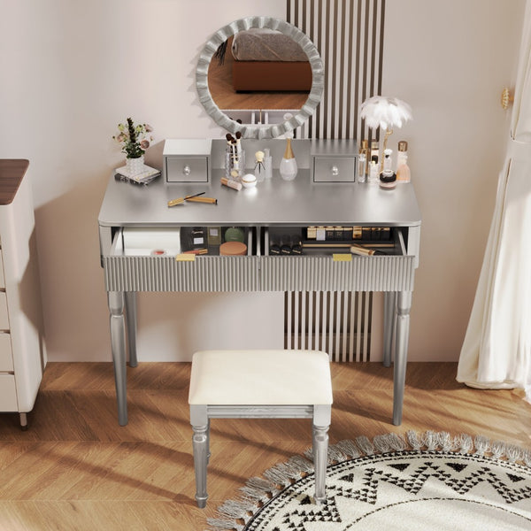 HomeRoots 24" White Wood Lighted Two Drawer Dresser - Stylish, Space-Saving Storage Solution for Any Room 714261