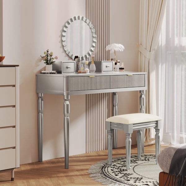 HomeRoots 24" White Wood Lighted Two Drawer Dresser - Stylish, Space-Saving Storage Solution for Any Room 714261