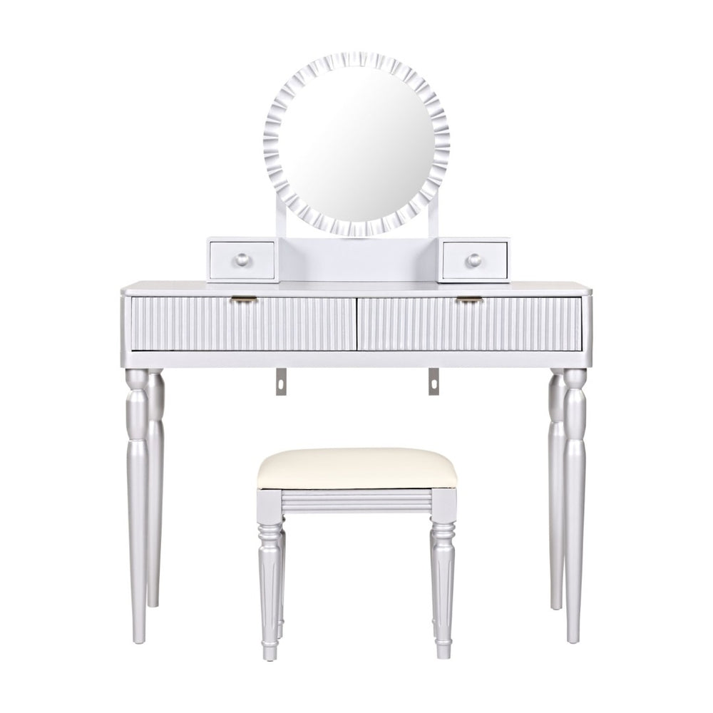 HomeRoots 24" White Wood Lighted Two Drawer Dresser - Stylish, Space-Saving Storage Solution for Any Room 714261