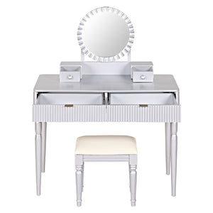 HomeRoots 24" White Wood Lighted Two Drawer Dresser - Stylish, Space-Saving Storage Solution for Any Room 714261