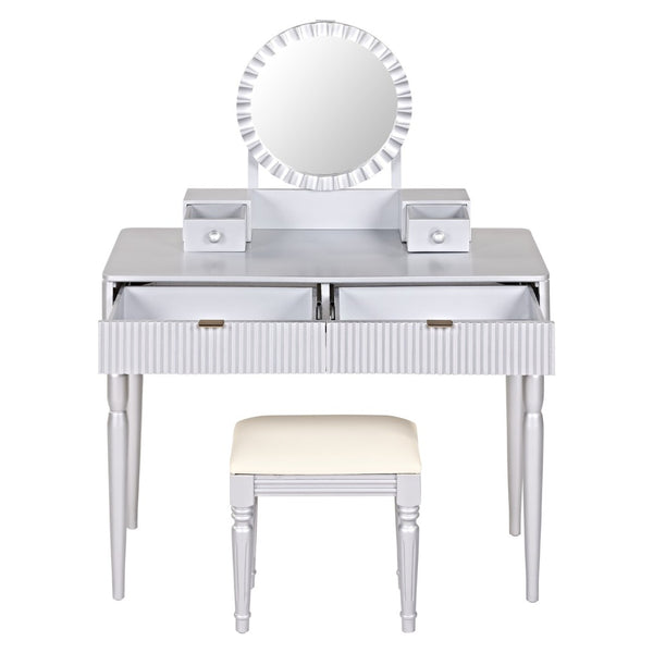 HomeRoots 24" White Wood Lighted Two Drawer Dresser - Stylish, Space-Saving Storage Solution for Any Room 714261