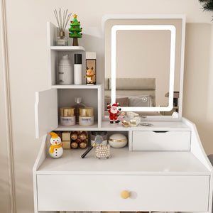 HomeRoots 43" Pink Wood Lighted Two-Drawer Dresser with Elegant Oak Accents and Mirror - Perfect for Modern Spaces! 714264