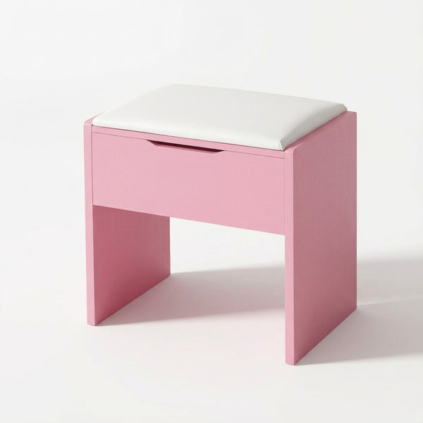 HomeRoots 24" Pink Wood Lighted Two Drawer Dresser - Modern Design with Integrated Lighting & Mirror for Storage 714265