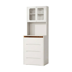 HomeRoots 30" Brown Wood Lighted Dresser – Stylish Four Drawer Storage with Integrated Lighting for Small Spaces 714268
