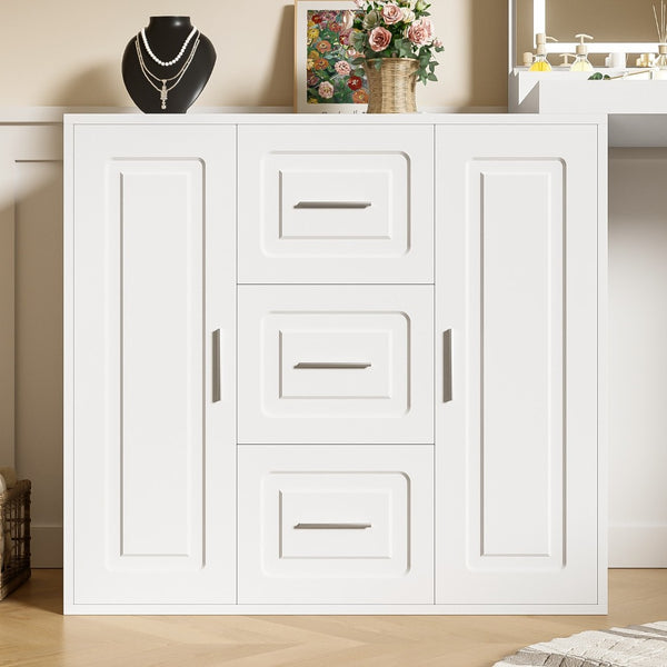 HomeRoots 39" Stylish Silver Wood Two Drawer Dresser - Modern Storage Solution for Small Spaces & Decor 714270