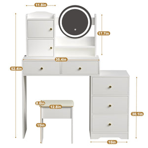 HomeRoots 43" Stylish White Four Drawer Dresser - Modern Storage Solution for Bedroom & Versatile Decor Needs 714272