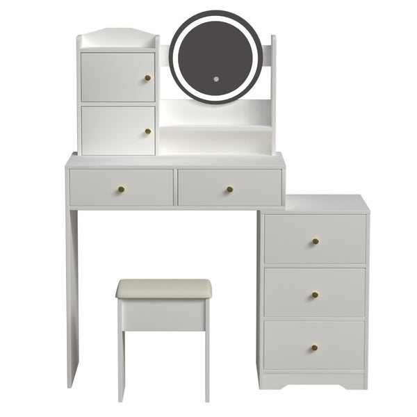 HomeRoots 43" Stylish White Four Drawer Dresser - Modern Storage Solution for Bedroom & Versatile Decor Needs 714272