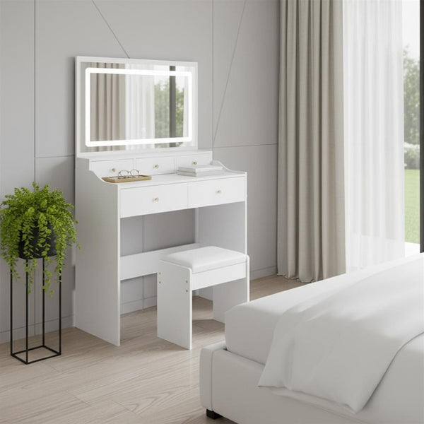 HomeRoots 39" White Wood Three Drawer Dresser – Modern Space-Saving Design with Easy-Access Storage & Style 714276