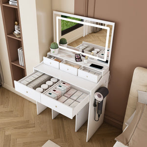 HomeRoots 39" White Wood Three Drawer Dresser – Modern Space-Saving Design with Easy-Access Storage & Style 714276