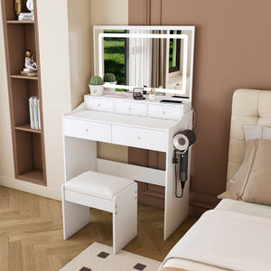 HomeRoots 39" White Wood Three Drawer Dresser – Modern Space-Saving Design with Easy-Access Storage & Style 714276