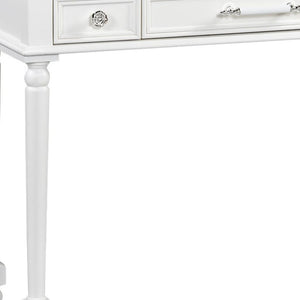 HomeRoots 32" Modern White Wood Lighted Two-Drawer Dresser for Stylish Storage and Grooming in Any Space 714277