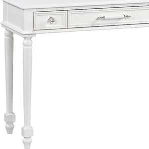 HomeRoots 32" Modern White Wood Lighted Two-Drawer Dresser for Stylish Storage and Grooming in Any Space 714277