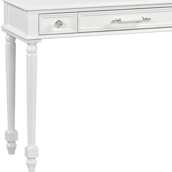 HomeRoots 32" Modern White Wood Lighted Two-Drawer Dresser for Stylish Storage and Grooming in Any Space 714277