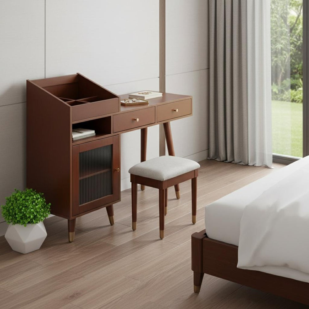 HomeRoots 35" White Wood Lighted Two Drawer Dresser - Stylish Compact Storage for Modern Bedroom Elegance 714280