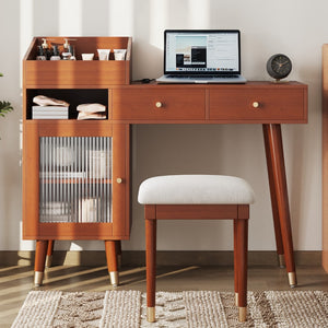 HomeRoots 35" White Wood Lighted Two Drawer Dresser - Stylish Compact Storage for Modern Bedroom Elegance 714280