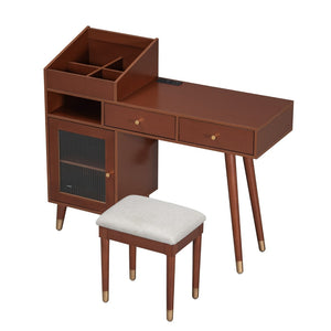 HomeRoots 35" White Wood Lighted Two Drawer Dresser - Stylish Compact Storage for Modern Bedroom Elegance 714280
