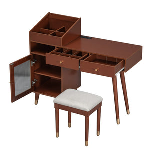 HomeRoots 35" White Wood Lighted Two Drawer Dresser - Stylish Compact Storage for Modern Bedroom Elegance 714280