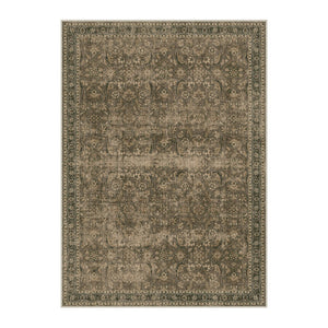 HomeRoots 8' Brown and Beige Floral Medallion Area Rug - Stylish, Washable, Durable Addition for Any Space 9' X 12' 714284