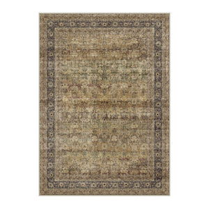 HomeRoots 8' Floral Medallion Area Rug in Brown, Beige, and Green - Washable, Durable, and Non-Slip Design 9' X 12' 714288