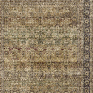 HomeRoots 8' Floral Medallion Area Rug in Brown, Beige, and Green - Washable, Durable, and Non-Slip Design 9' X 12' 714288