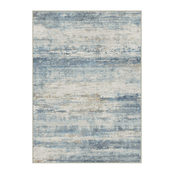 HomeRoots 6' Blue, Red, and Gray Abstract Area Rug – Durable, Washable, and Stylish for Any Room Decor 8' X 10' 714292