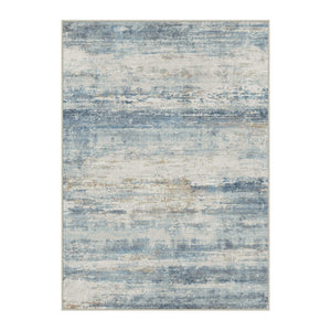 HomeRoots 6' Blue, Red, and Gray Abstract Area Rug – Durable, Washable, and Stylish for Any Room Decor 9' X 12' 714293