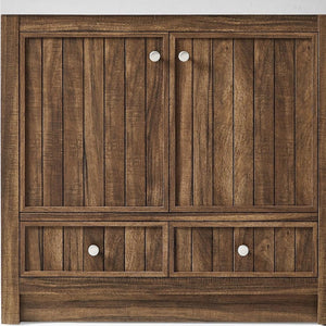 HomeRoots 60" Elegant White Wood Double Bathroom Vanity with Quartz Countertop for Modern Serenity & Storage 714296