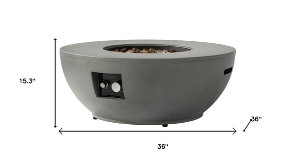 HomeRoots 65000 BTU 52" Antiqued White Propane Fire Pit Table with Cover – Perfect for Outdoor Gatherings! 714299
