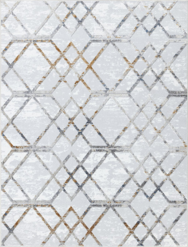 English Elm Nova 7'10" x 9'10" Multi Area Rug - Soft 100% Polyester, Stain-Resistant, Kid & Pet Friendly, Low Pile Durable Design B186P181152