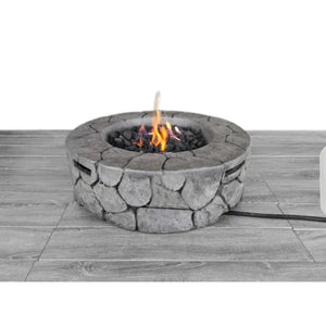 HomeRoots 50000 BTU 42" Black Steel Propane Fire Pit Table - Perfect for Outdoor Gatherings & Cozy Evenings! 714301