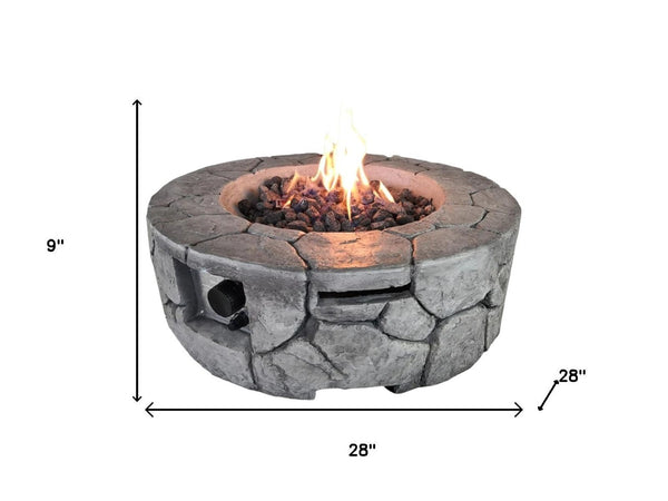 HomeRoots 50000 BTU 42" Black Steel Propane Fire Pit Table - Perfect for Outdoor Gatherings & Cozy Evenings! 714301