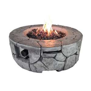 HomeRoots 50000 BTU 42" Black Steel Propane Fire Pit Table - Perfect for Outdoor Gatherings & Cozy Evenings! 714301