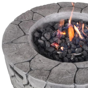 HomeRoots 50000 BTU 42" Black Steel Propane Fire Pit Table - Perfect for Outdoor Gatherings & Cozy Evenings! 714301
