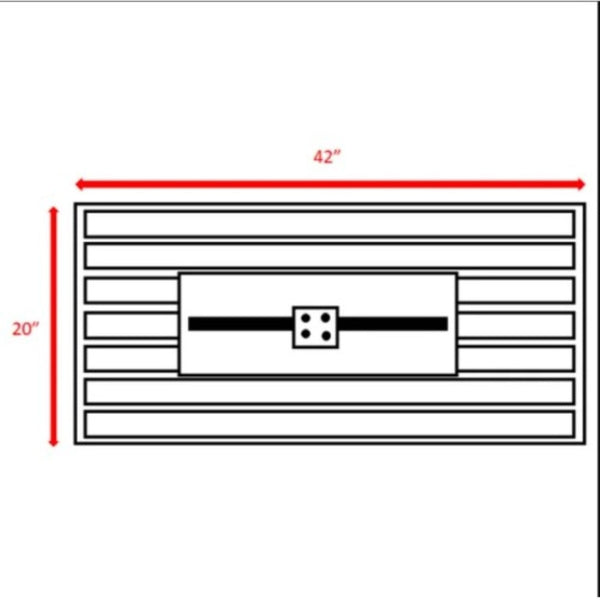 HomeRoots 50000 BTU Propane Rectangular Fire Pit Table - Durable Aluminum, Adjustable Flame & Cover Included 714302
