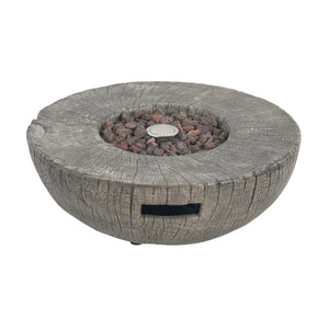 HomeRoots 40000 BTU 28" Gray Steel Propane Round Fire Pit Table - Stylish, High-Heat, Easy-Clean Outdoor Centerpiece 714304